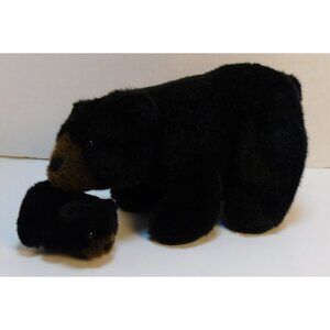 A&A Plush Inc. Mom With Cub Black Bear 12" Plush Stuffed Animal
